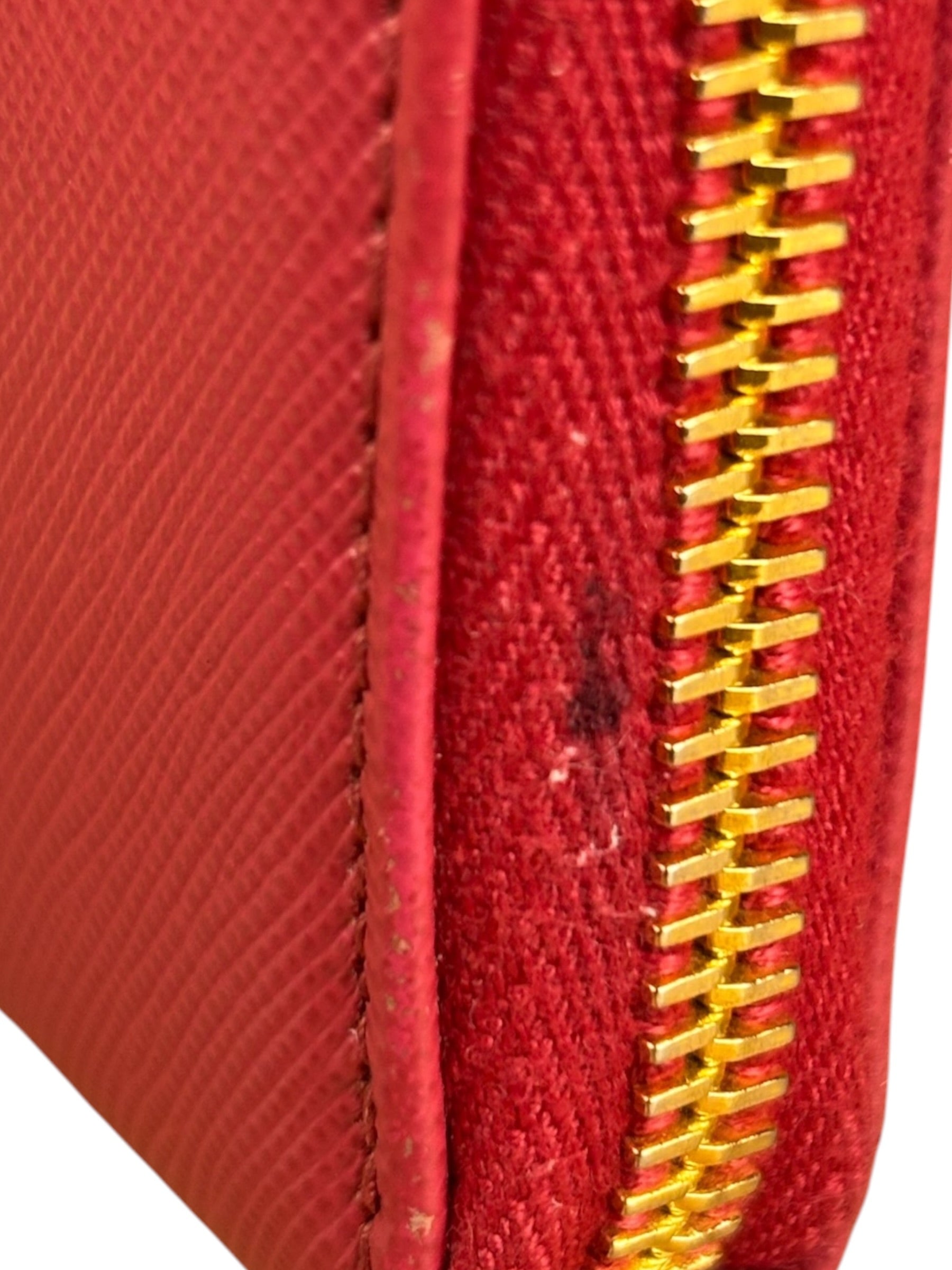 Prada Vintage Pink Saffiano Leather Long Wallet
