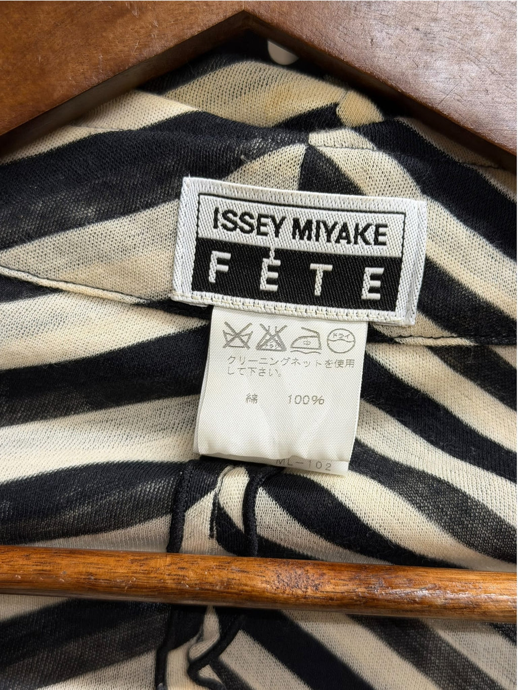 Issey Miyake Féte Striped Cotton Shawl