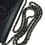 Chanel Black Caviar Flap Wallet On Chain 2013