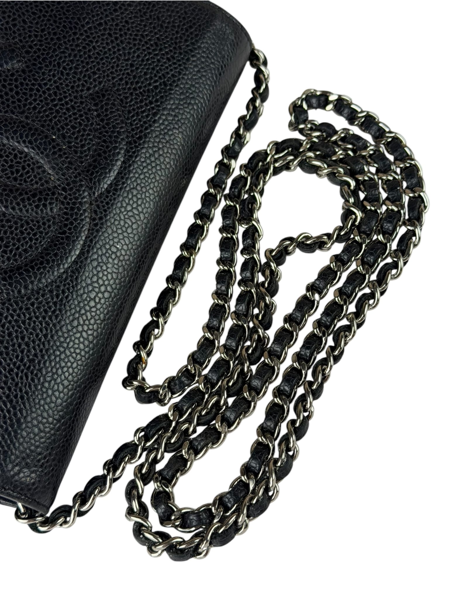 Chanel Black Caviar Flap Wallet On Chain 2013