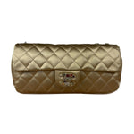 Chanel CC Limited Edition Gold Satin Quilted Flap Bag 2008