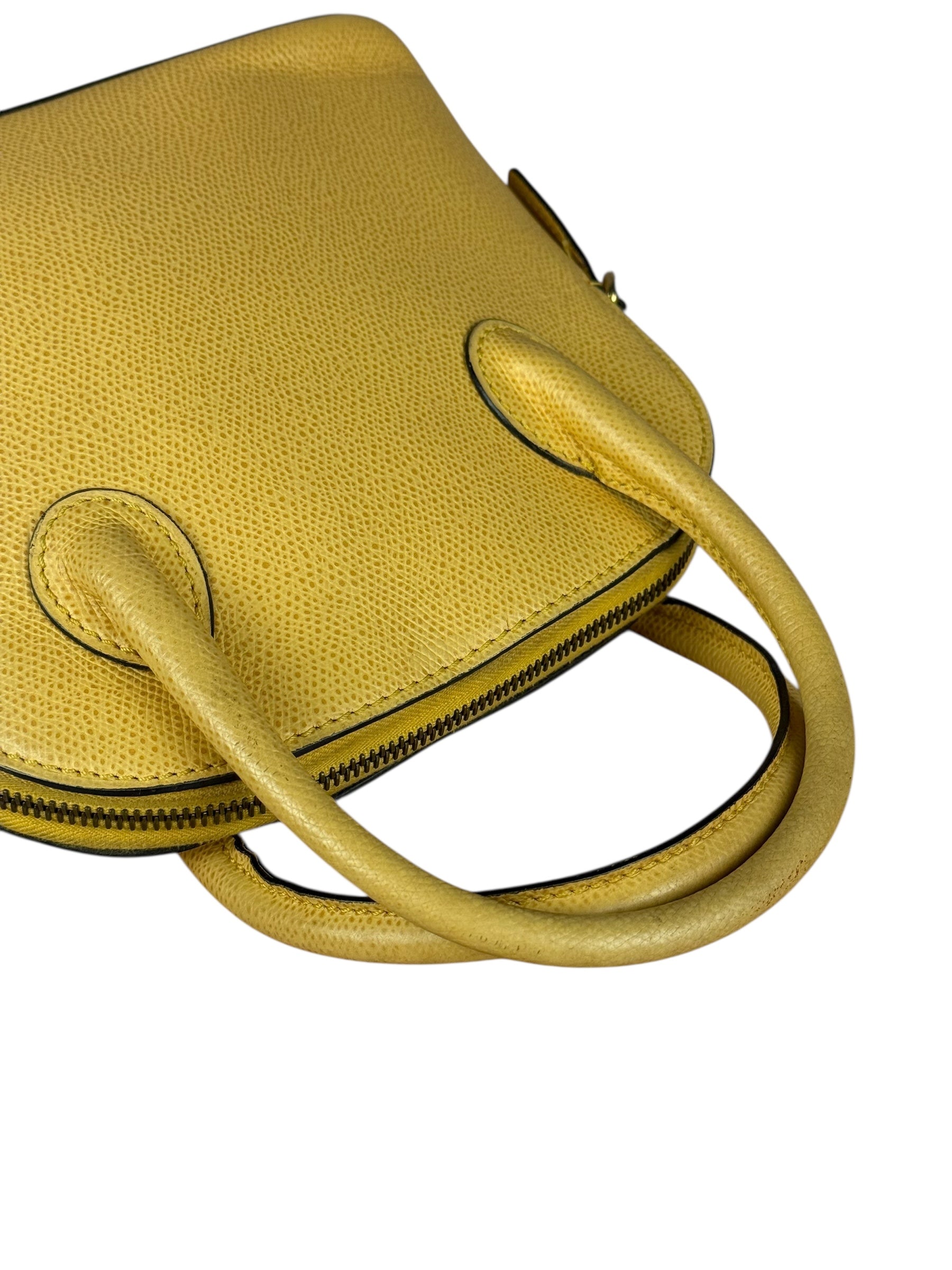 Celine Yellow Leather Dome 2Way Handbag