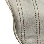 Celine Vintage White Leather Stitch Hobo Shoulder Bag