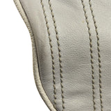 Celine Vintage White Leather Stitch Hobo Shoulder Bag