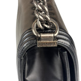 Chanel Black Calfskin Boy Flap Bag 2015