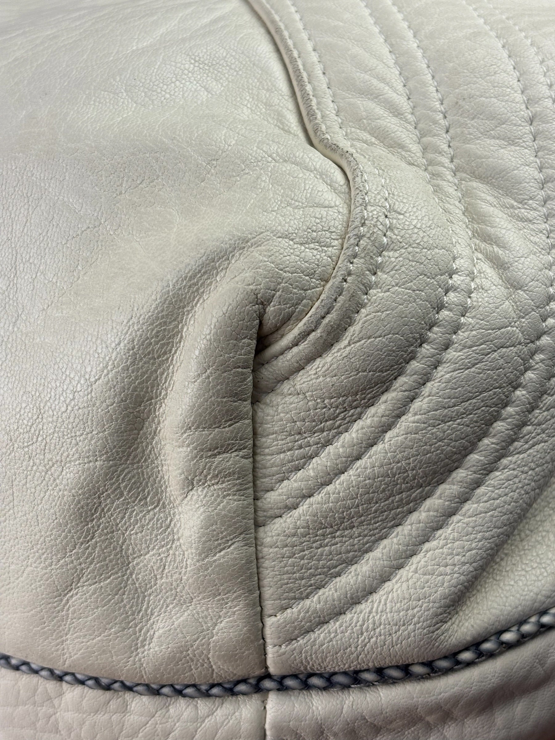 Fendi Vintage White Nappa Leather Spy Shoulder Bag