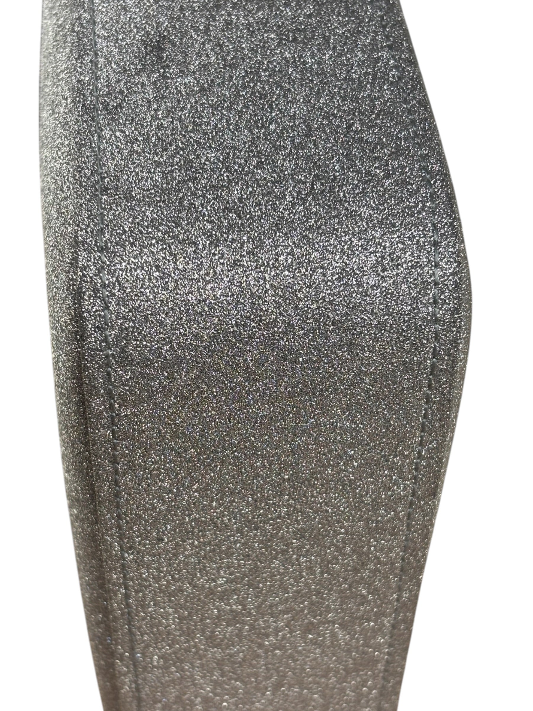 Balenciaga Silver GlitterLeather Triangle Two-Way Bag