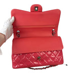 Chanel Pink Patent Leather Double Flap Bag 2012
