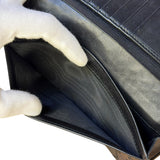 Bottega Veneta Black Intercciato Long Wallet
