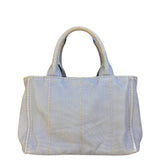 Prada Light Blue Canapa Canvas Two-Way Tote