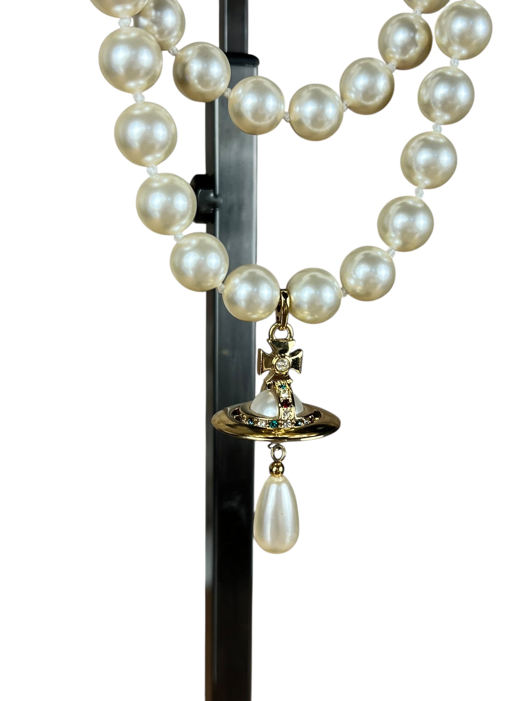 Vivienne Westwood Three Row Pearl Drop Choker