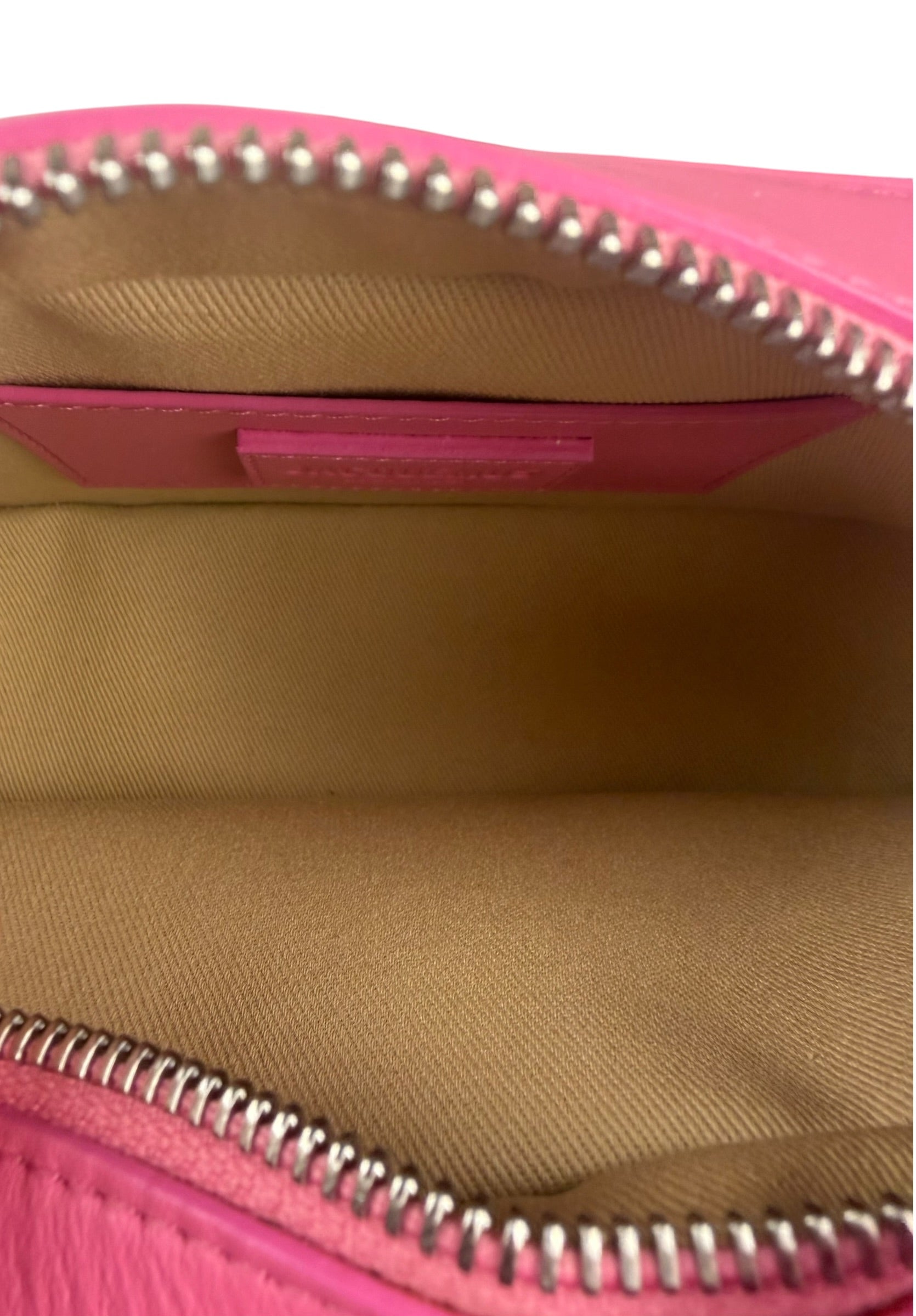 Jacquemus Le Baneto Zip Pink Leather Crossbody Bag