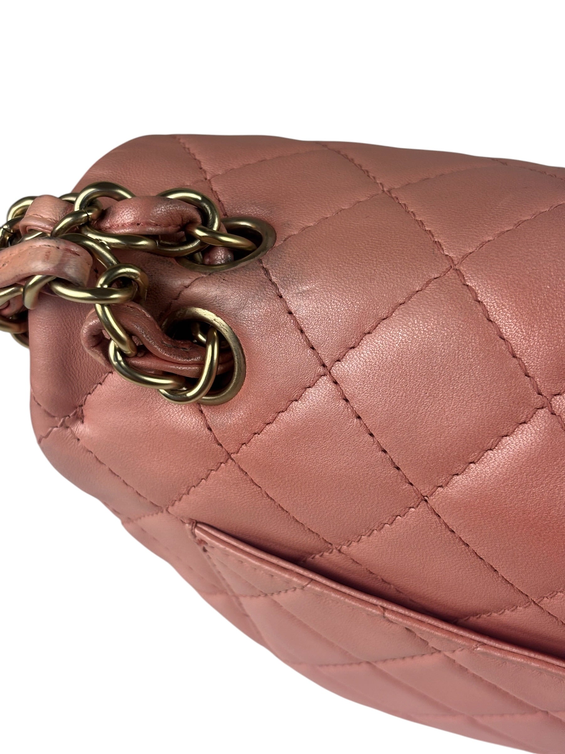Chanel Pink Quilted Lambskin Timeless Chain Shoulder Bag 2010