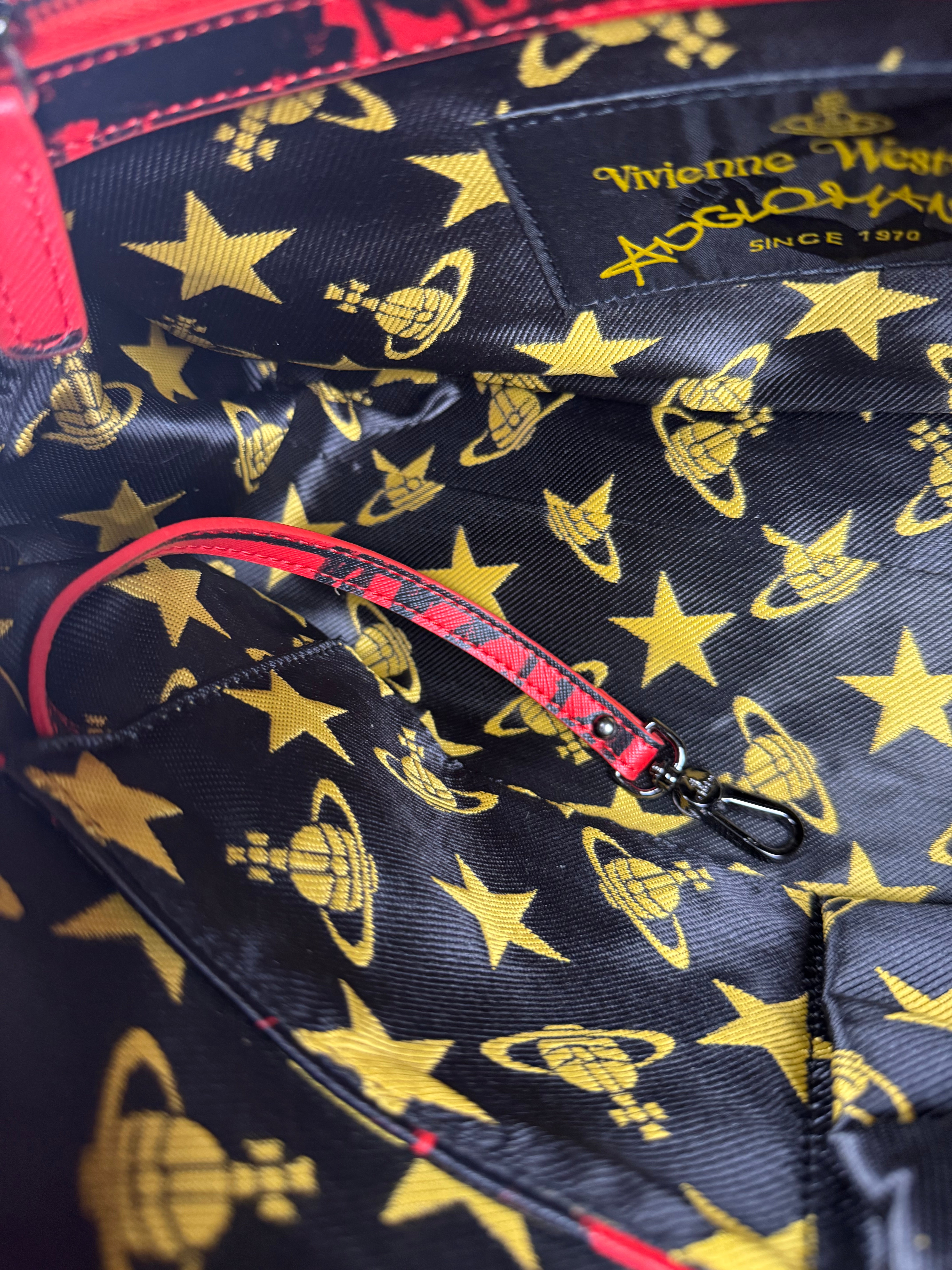 Vivienne Westwood Grafiti Plaid Boston Bag