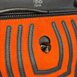 Fendi DotCom Click Striped Hypnotic Suede 2 Way