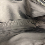 Chanel Black Leather Front Pocket Chain Tote 1998