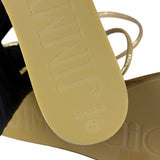 Jimmy Choo Brown Drive Metallic Wedge Espadrille Sandals