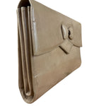 Bally Leather Bow Clutch