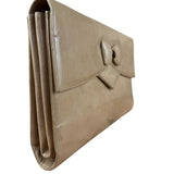 Bally Leather Bow Clutch