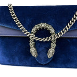 Gucci Blue Velvet Mini Dionysus Chain Bag