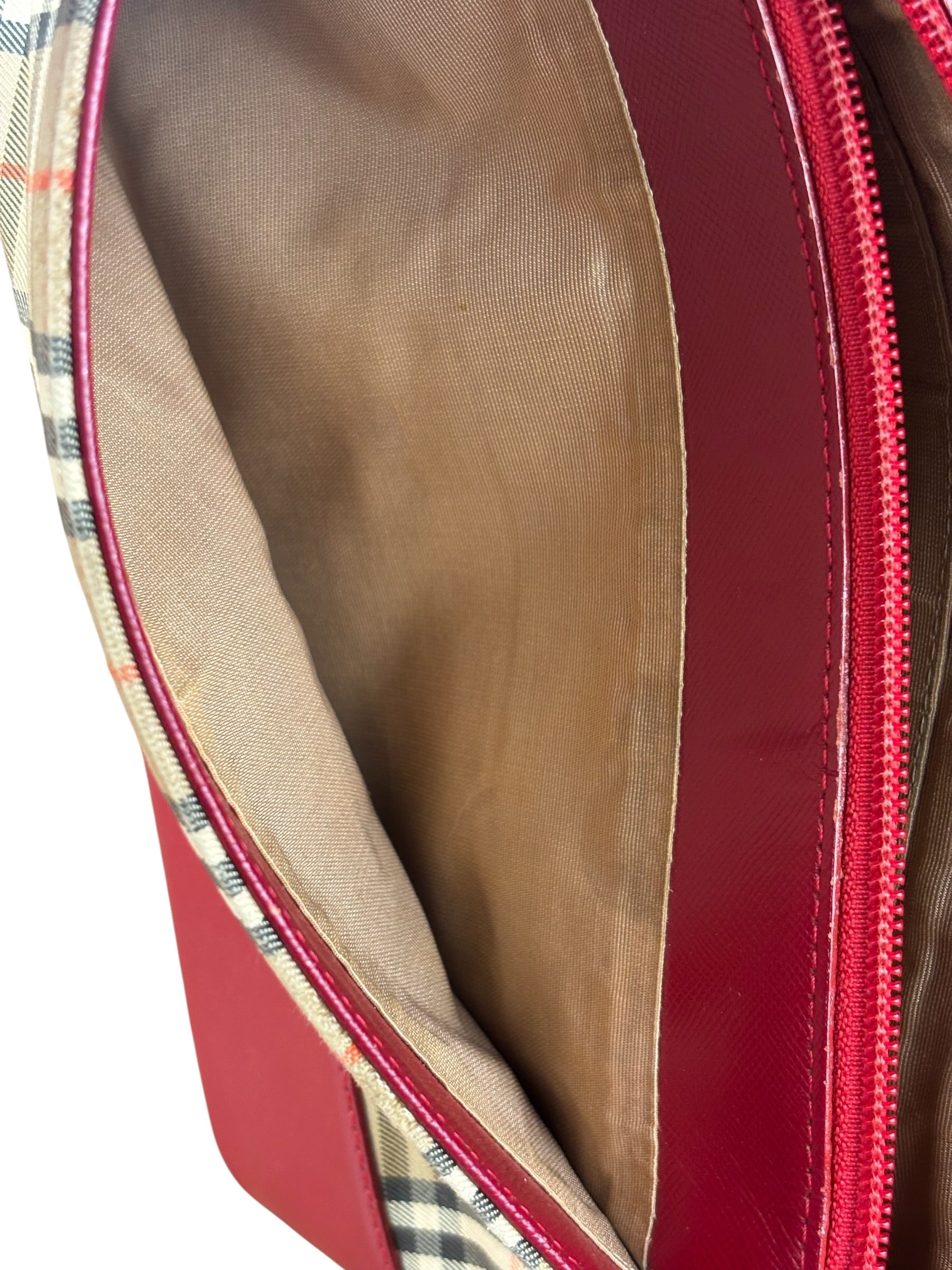 Burberry Brown/Beige House Haymarked Shoulder Bag