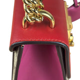 Gucci Padlock Medium Leather Chain Shoulder Bag Beige/Red/Pink