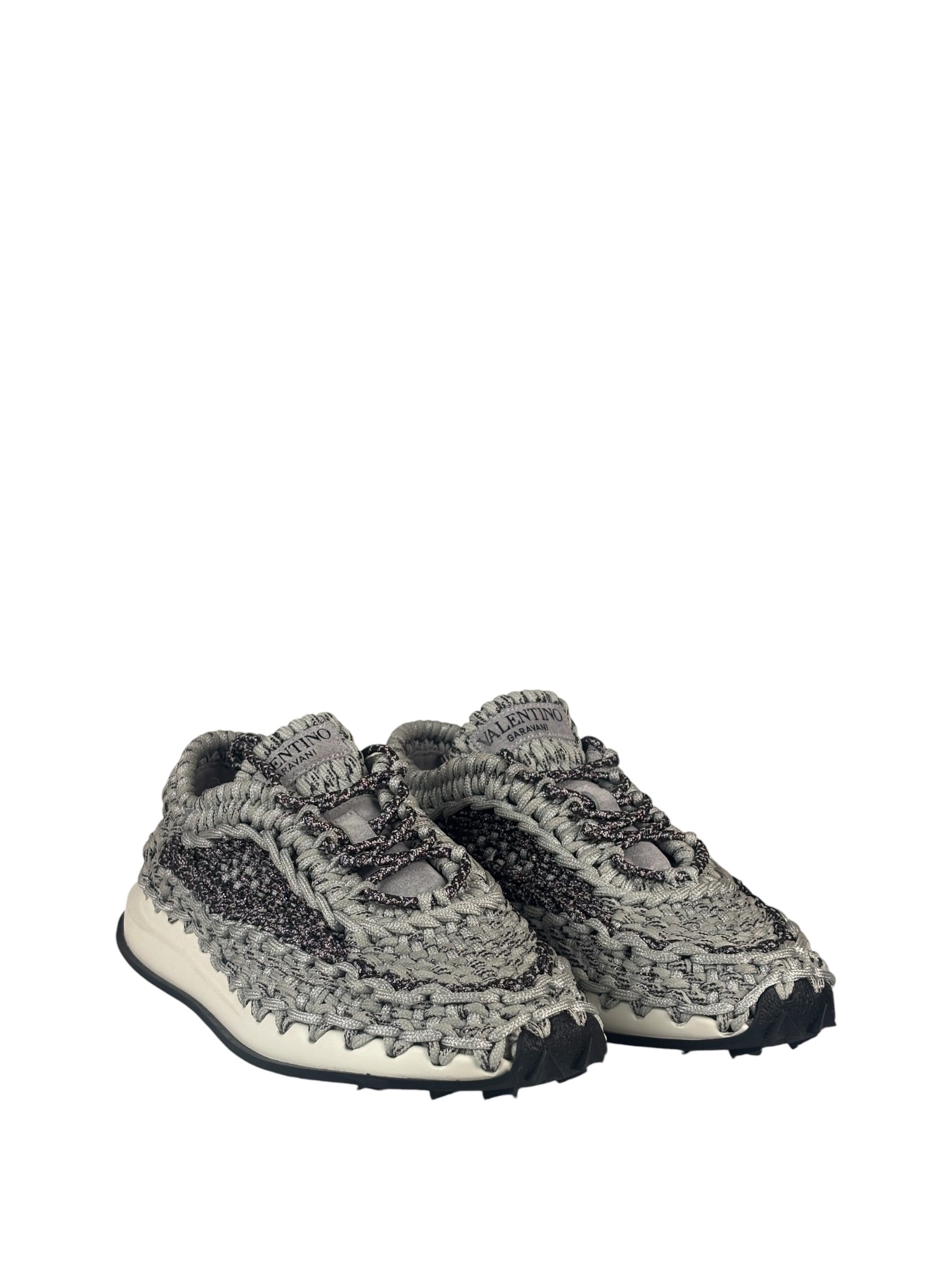 Valentino Crochet Sneaker F&F Grey