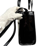 Off-White Black Patent Leather Kids Butterfly Bookish Two-Way Bag