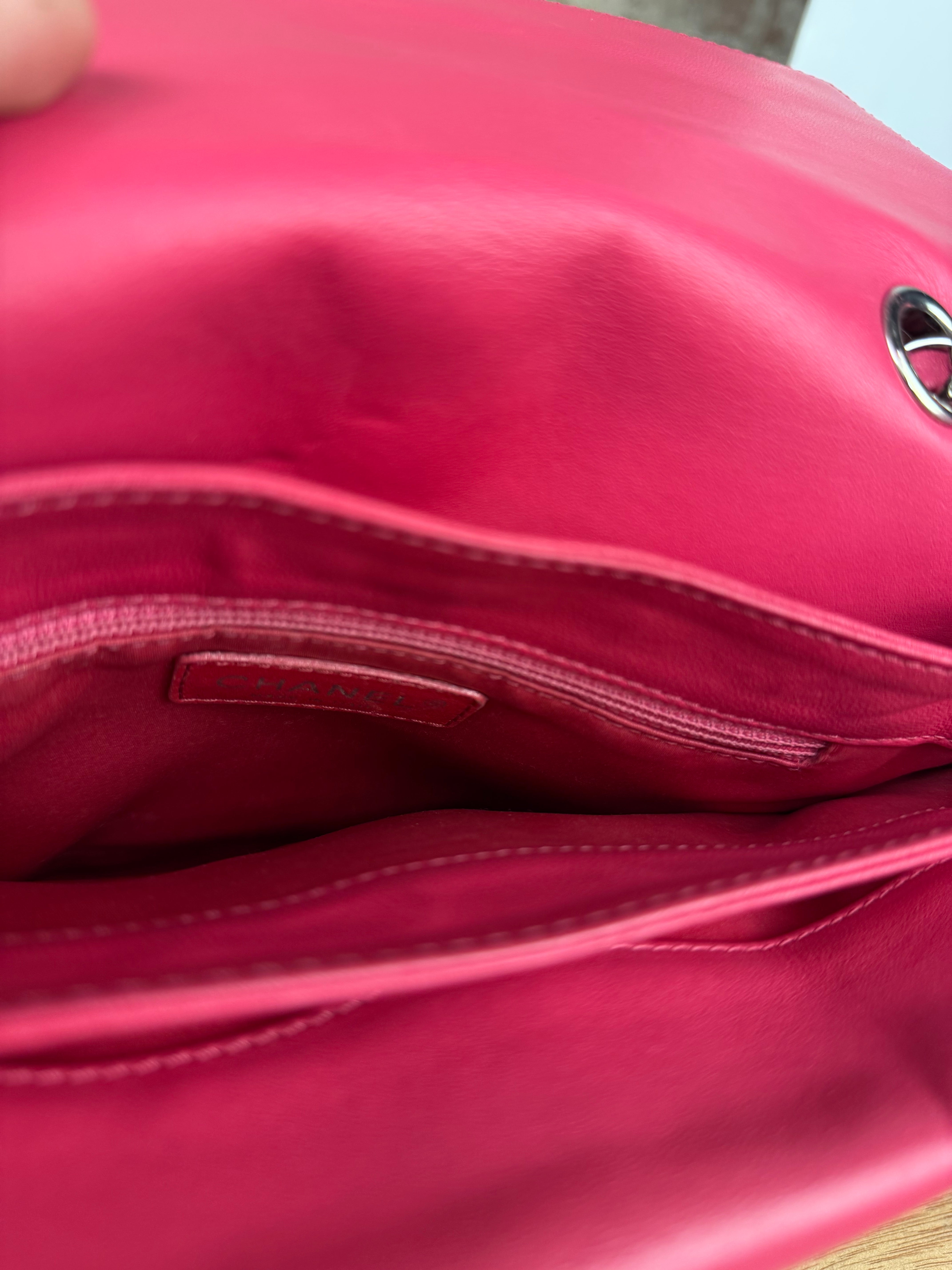 Chanel Pink Quilted Leather Accordion Flap Bag 2014