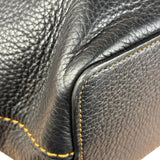 Coach Pebbled Leather Shoulder Bag Black Turn-Lock