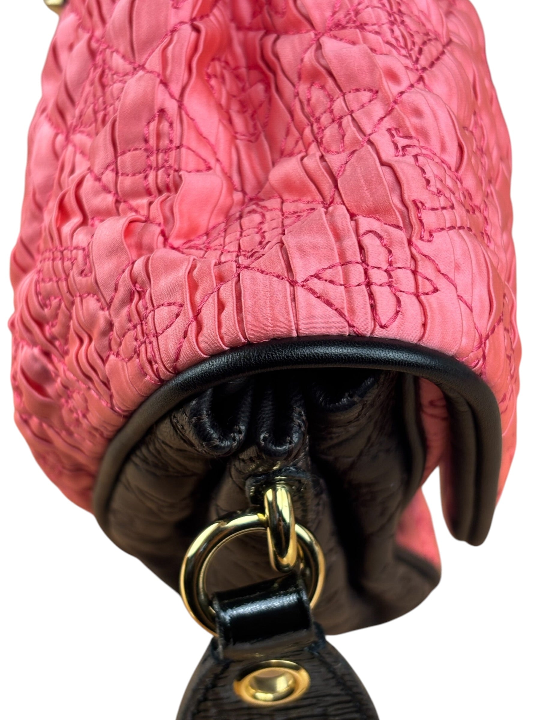 Louis Vuitton Limited Edition Bunny Pink Leather Monogram Coquette Clutch