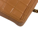 Chanel Vintage Beige Leather  Chocolate Bar East- 1987
