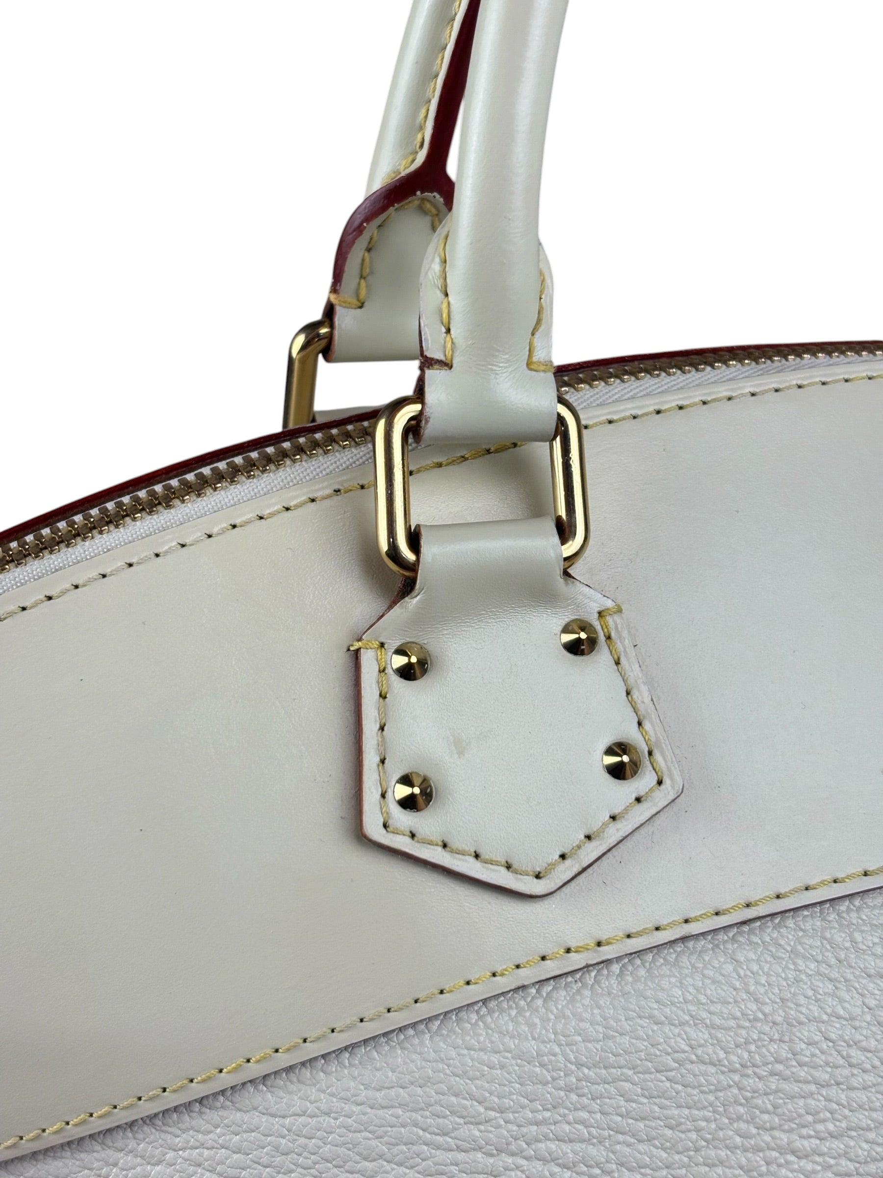 Louis Vuitton Cream Leather Suhali Lockit MM