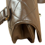 Chanel Brown Quilted Waist Bag 1990