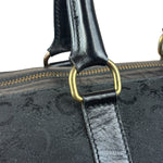 Celine Black Leather Wear Macadam Monogram Mini Boston Bag