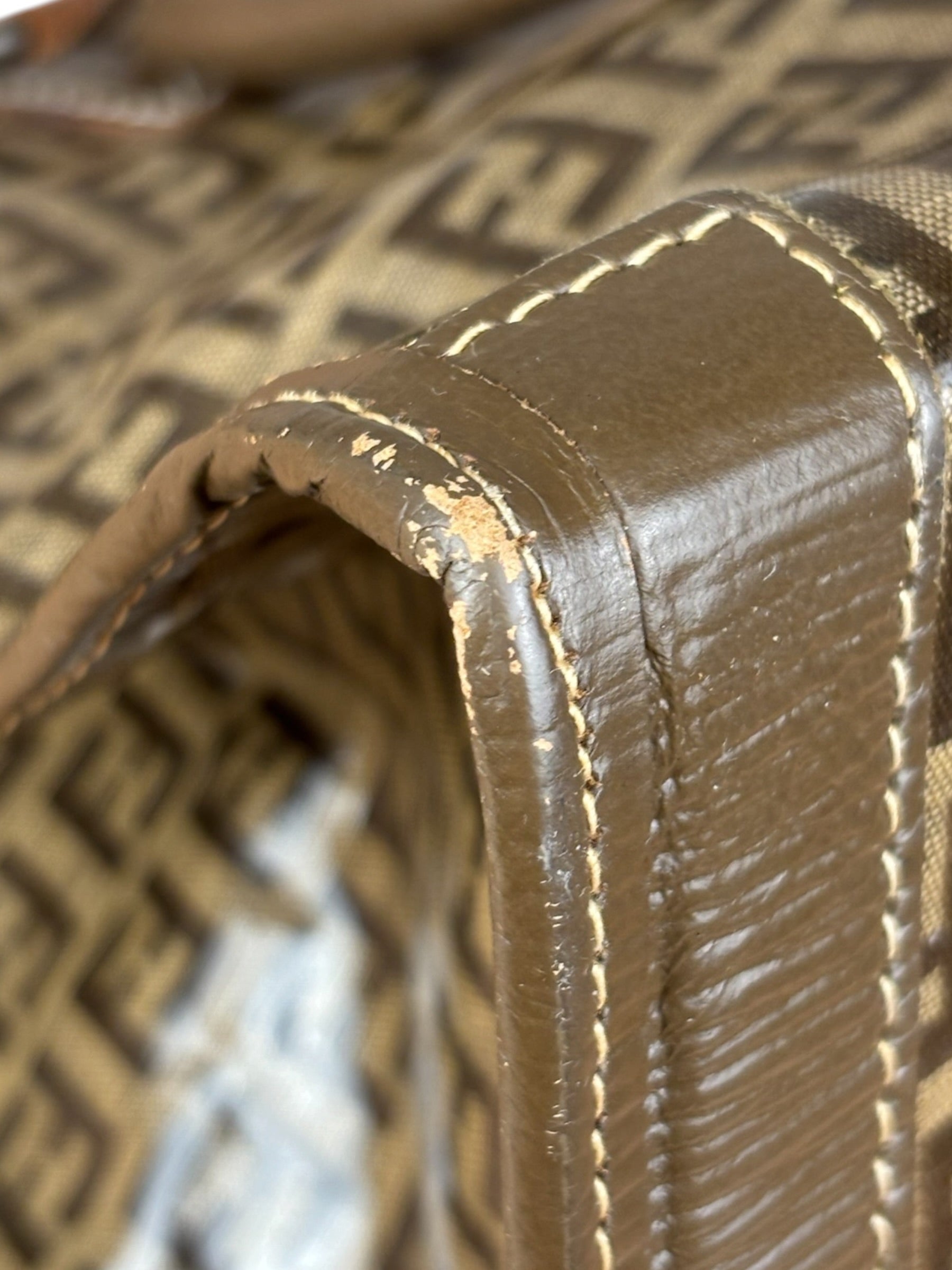 Fendi Brown PVC FF Zucchino Tote Bag