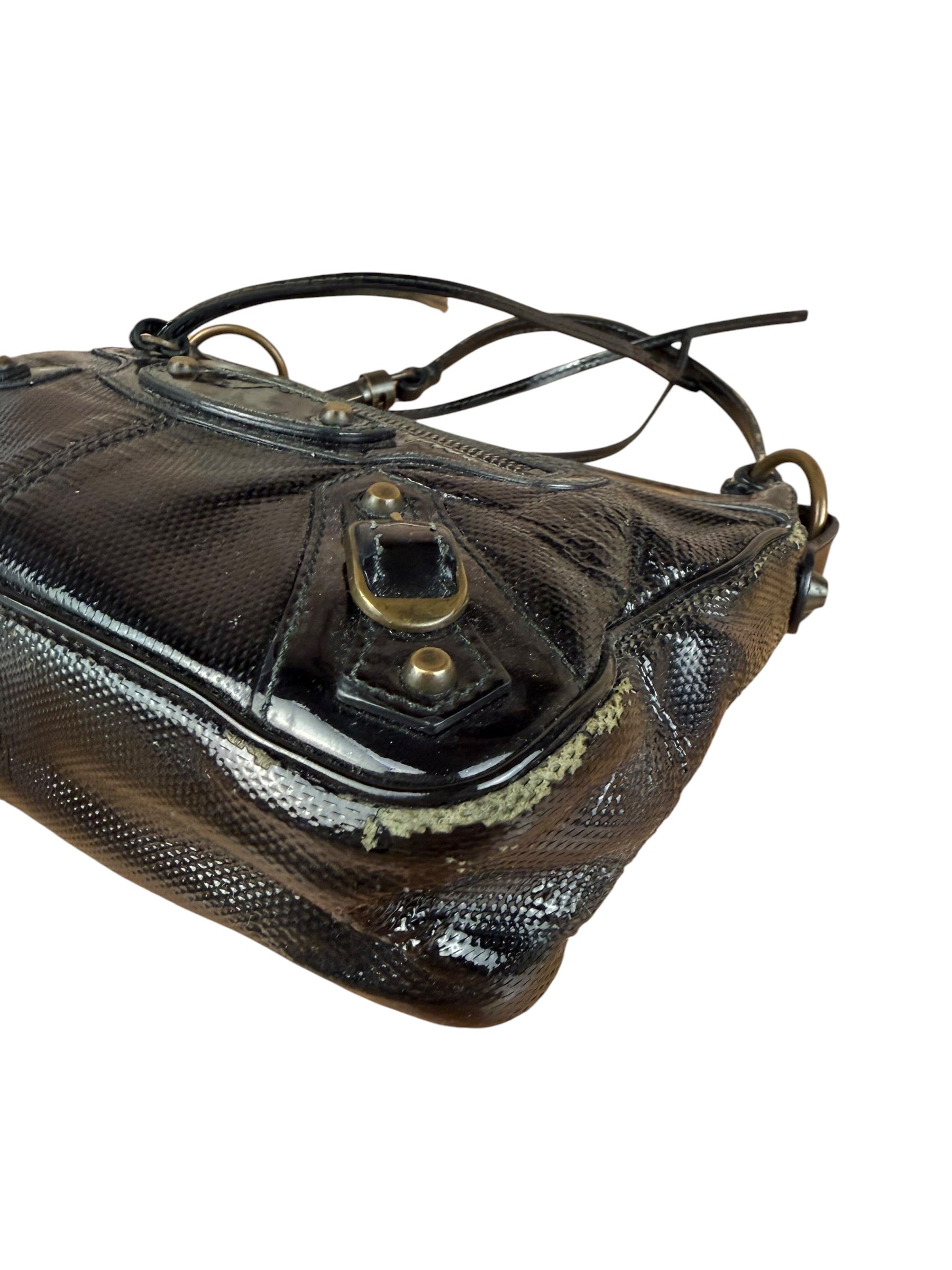 Balenciaga Black Leather Classic City Shoulder Bag