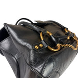 Gucci Vintage Black Horsebit Flap Bag