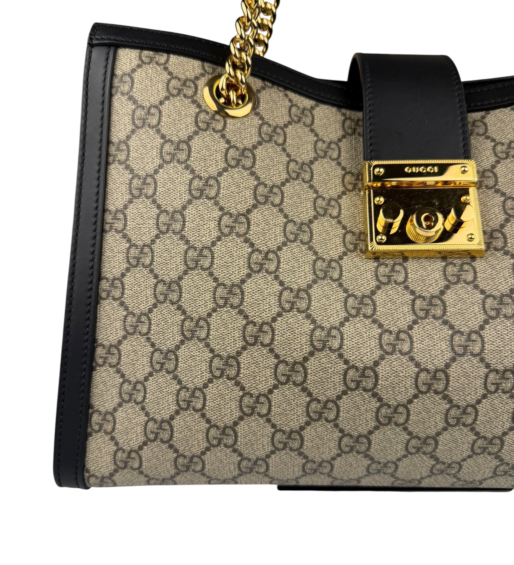 Gucci GG Supreme Padlock Medium Tote