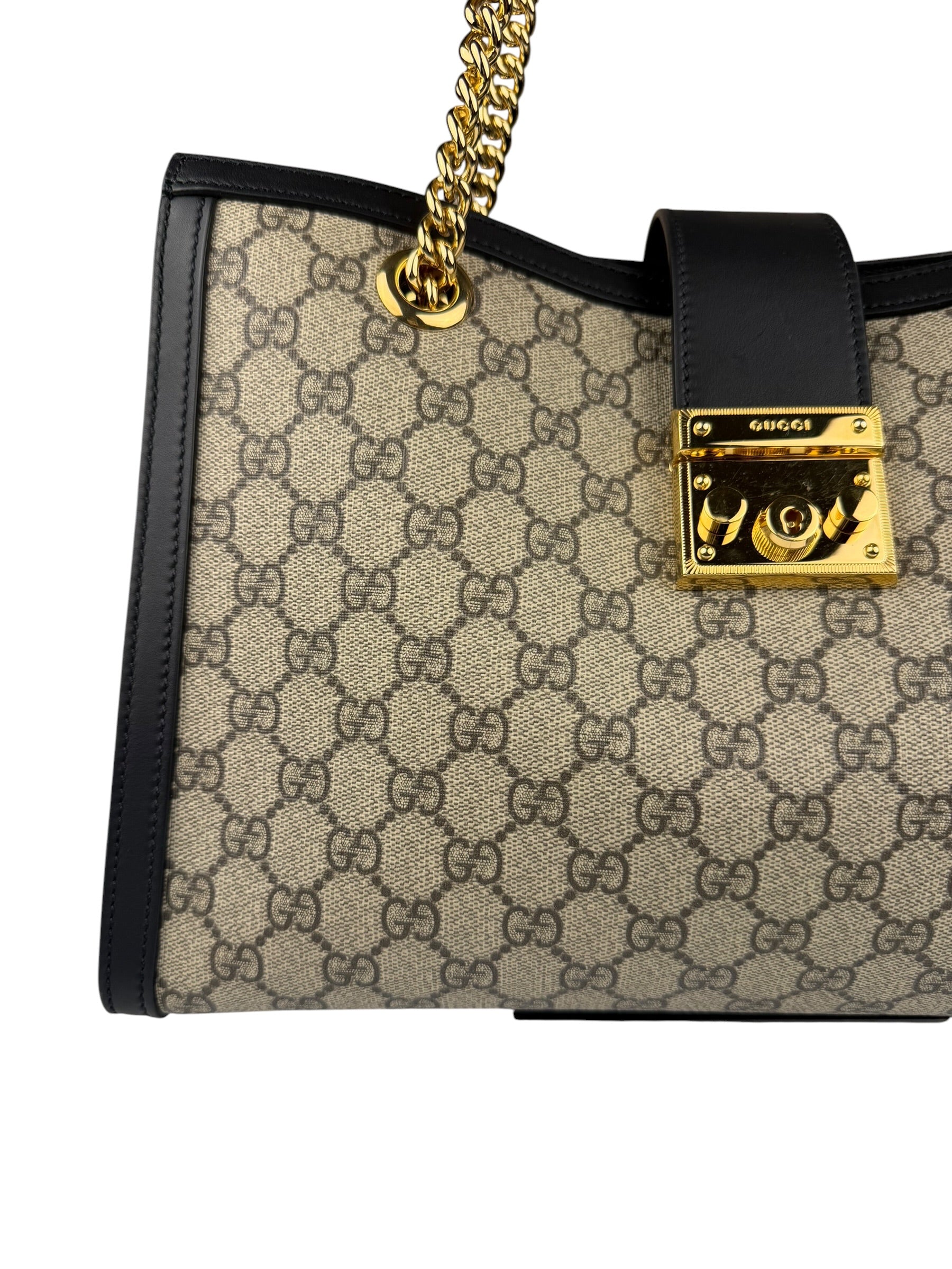 Gucci GG Supreme Padlock Medium Tote