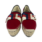 Gucci Red Velvet Pilar Platform Espadrilles