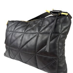 AllSaints Black Quilted Leather Edbury Shoulder Bag