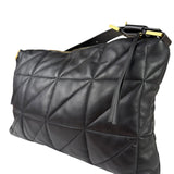 AllSaints Black Quilted Leather Edbury Shoulder Bag