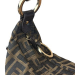 Fendi Vintage Dark Brown Zucca Chef Hobo Bag