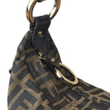 Fendi Vintage Dark Brown Zucca Chef Hobo Bag
