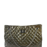 Chanel Green Quilted Patent Leather Reissue XL Tote 2011