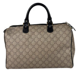 Gucci Beige Leather Gg Supreme Italian Flag Joy Boston Bag