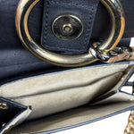 Chloé Suede Black Leather Faye Mini Bracelet Bag