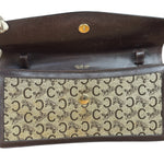 Celine Leather Trim C Sulky Shoulder Bag No Strap