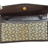 Celine Leather Trim C Sulky Shoulder Bag No Strap